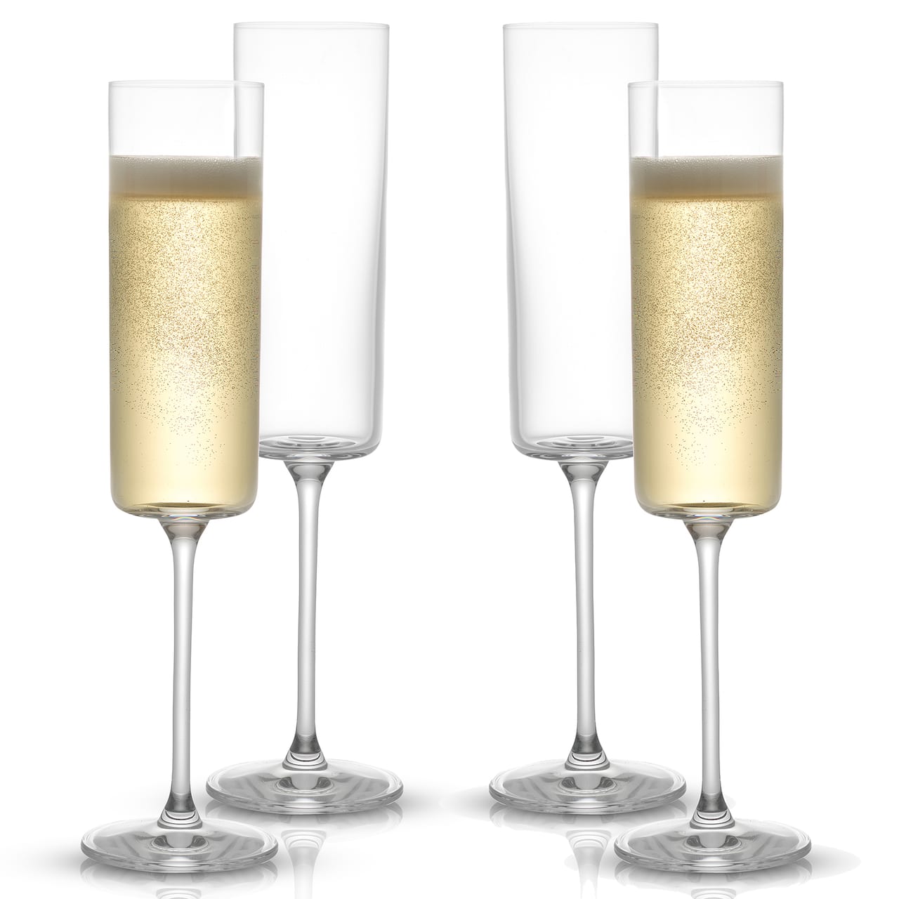 JoyJolt® Claire Cyrstal Cylinder Champagne Glasses, 4ct.